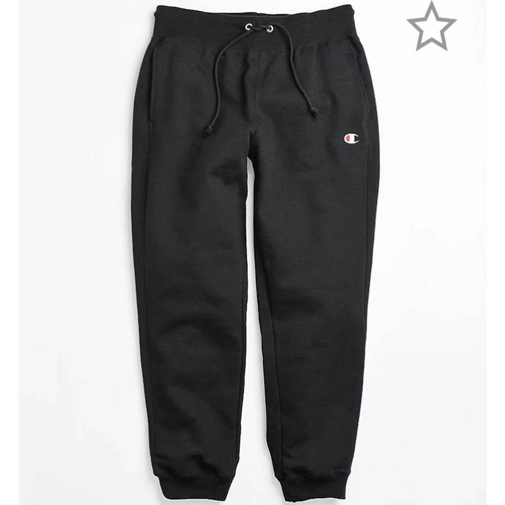 Champion Reverse Weave Black Jogger Sweatpants